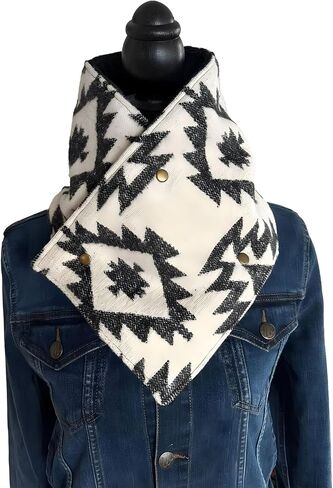 Western style Warm Neck Hood - Western printed women's wool blend velvet warm Soft skin-friendly scarf in Saudi Arabia
