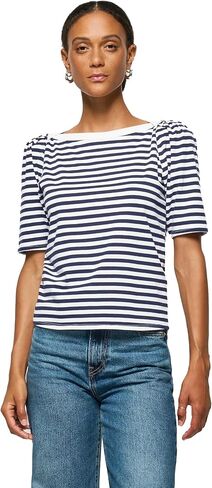 تي شيرت Deana مخطط على شكل ظرف للسيدات من Nation LTD in Kuwait