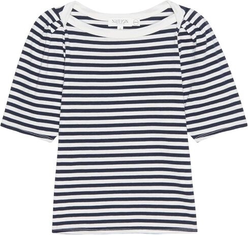 تي شيرت Deana مخطط على شكل ظرف للسيدات من Nation LTD in Kuwait