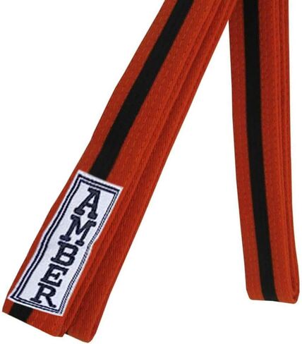 Premium Karate Belt, 100% Cotton Canvas Martial Arts Belt for Karate, Taekwondo & Judo, Durable, Comfortable & Secure Fit, Ideal for Training & Competition, Black With Red, Size 0 - 81 Inches in Saudi Arabia