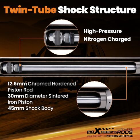 maXpeedingrods 5-7" Rear Lowering Shock for Chevy Silverado/GMC Sierra 1500 1999-2006, Nitrogen charged Drop Shocks in Saudi Arabia
