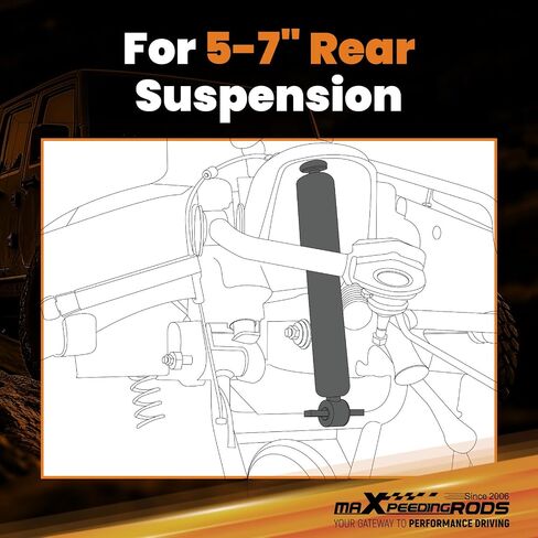 maXpeedingrods 5-7" Rear Lowering Shock for Chevy Silverado/GMC Sierra 1500 1999-2006, Nitrogen charged Drop Shocks in Saudi Arabia