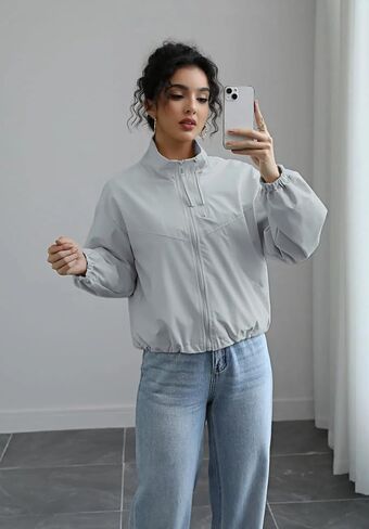 سترة الرياح المائية الخفيفة الوزن للسيدات - سترة الجري المشي لمسافات طويلة ، ملابس ناشئة. in Saudi Arabia