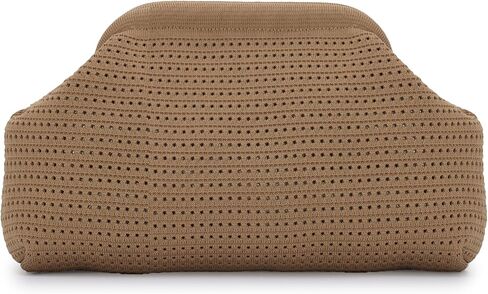 KUANG! Dumpling Clutch Bag for Women Crochet Woven Bags Summer Beach Clutch Crossbody Chain Purses Cloud Handbag in Saudi Arabia