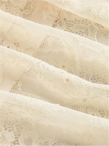 Verdusa Women's Plus Size y2k Lace Aser A Line Mini Mini Mini Ruched Tiered Tiered Tiered Drearsring Chowns in Kuwait