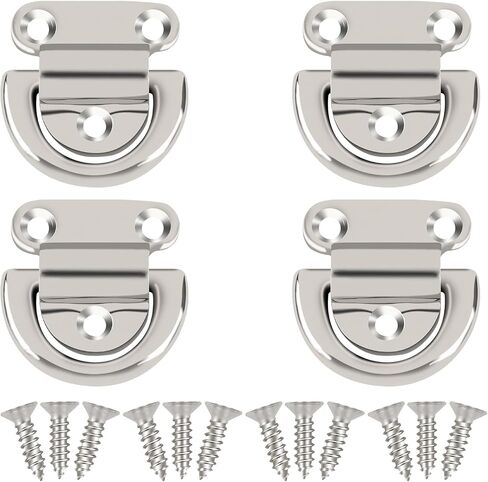 Stainless Steel Truck Tie Down Anchors, Heavy Duty Folding D Ring Hooks with Screws, High Polished Surface Perfect for Truck Bed Upgrade in Saudi Arabia