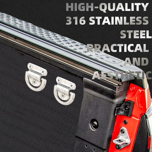 Stainless Steel Truck Tie Down Anchors, Heavy Duty Folding D Ring Hooks with Screws, High Polished Surface Perfect for Truck Bed Upgrade in Saudi Arabia