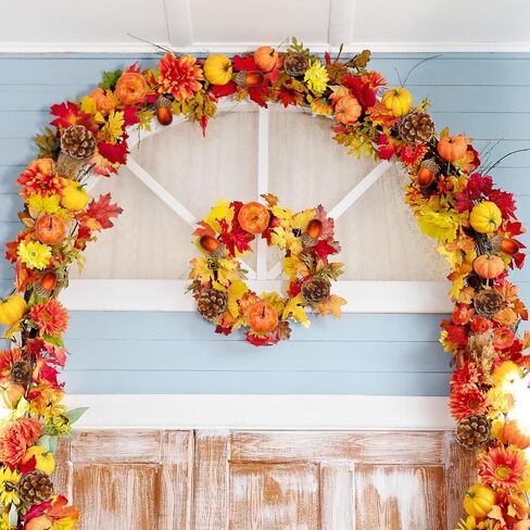 Yookeer 120pcs Mini Pumpkins Acorns Pine Cones Fall Decoration Thanksgiving Artificial Small Pumpkins Fake Props Bulk Rustic Vase Filler for Autumn Harvest DIY Craft Table Centerpiece(Lovely Color) in Saudi Arabia