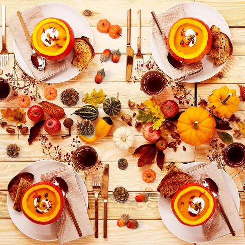 Yookeer 120pcs Mini Pumpkins Acorns Pine Cones Fall Decoration Thanksgiving Artificial Small Pumpkins Fake Props Bulk Rustic Vase Filler for Autumn Harvest DIY Craft Table Centerpiece(Lovely Color) in Saudi Arabia