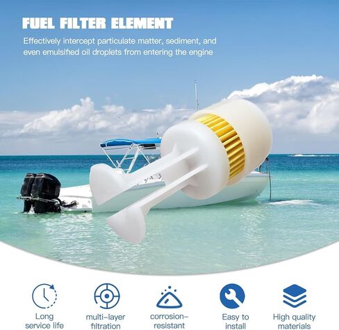 Xspeedonline 65L24563 Fuel Filter Element for 225HP S225 LX225 L225 V225 VX225 F225 LF225 V250 1997-2005 in Saudi Arabia
