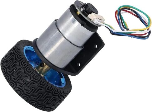 JGB37-520 Hall Hall Encoder محرك DC محرك 6V للأمام وعكس مجموعة السيارات الذكية السرعة القابلة للتعديل مع عجلات 80 دورة في الدقيقة in Saudi Arabia