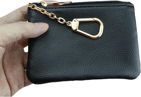 Keychain Coin Purse, Small Change Purse with Card Holder, Keychain Pouch Wallet for Women and Men (White) in Saudi Arabia