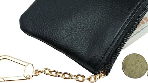 Keychain Coin Purse, Small Change Purse with Card Holder, Keychain Pouch Wallet for Women and Men (White) in Saudi Arabia