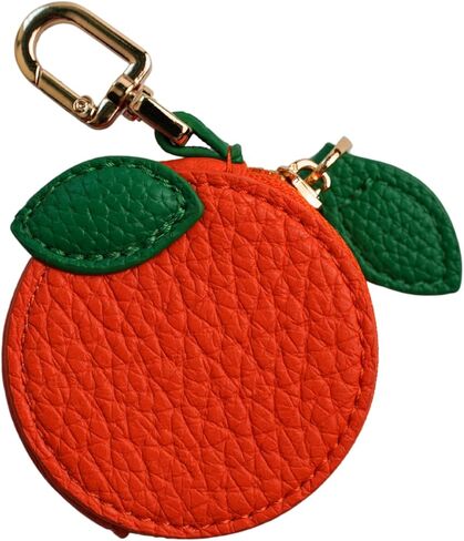 Strawberry Coin Purse Charm PU Leather Mini Wallet Keychain – Cute Fruit Bag Charm for Girls & Women, Small Zipper Pouch for Coins in Saudi Arabia