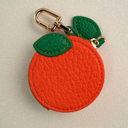 Strawberry Coin Purse Charm PU Leather Mini Wallet Keychain – Cute Fruit Bag Charm for Girls & Women, Small Zipper Pouch for Coins in Saudi Arabia