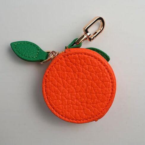 Strawberry Coin Purse Charm PU Leather Mini Wallet Keychain – Cute Fruit Bag Charm for Girls & Women, Small Zipper Pouch for Coins in Saudi Arabia