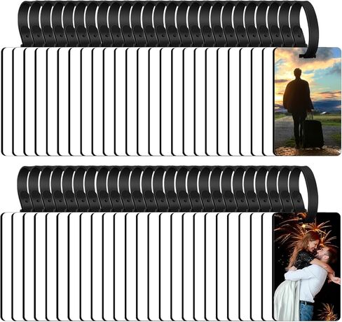 60 PCS تسامي علامة الأمتعة الفراغات مزدوجة ، mdf حقيبة اسم العلامة الفراغات بلوكس تسامي العلامات مع ملصقات أمتعة حزام فارغة لحقيبة DIY حقائب رياضة السفر in Saudi Arabia