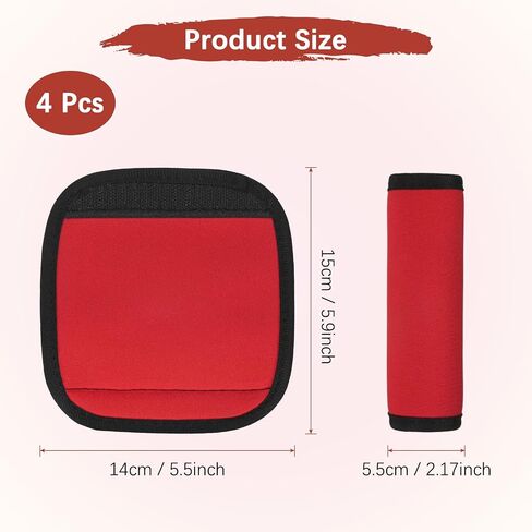 Luggage Handle Wrap [4PCS] - Neoprene Luggage Identifiers Use for Suitcases & Carry on & Travel Accessories - [Yellow-6IN/15CM] Comfort Grip Handle Cover in Saudi Arabia