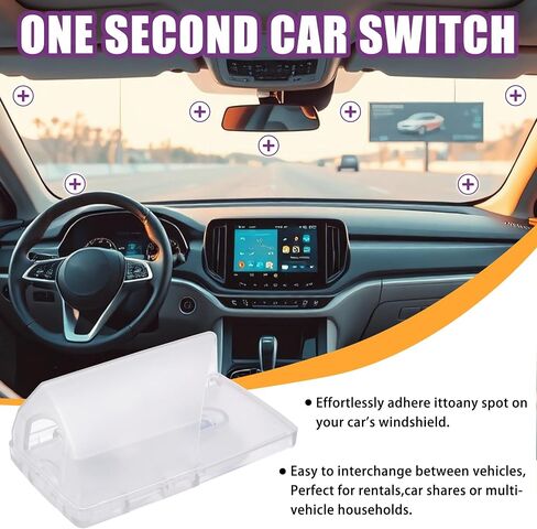 Windshield EZ Pass Holder - Super Strong Suction Cup Mount for EZ Pass, iPass & Toll Pass Transponders (Clear) in Kuwait