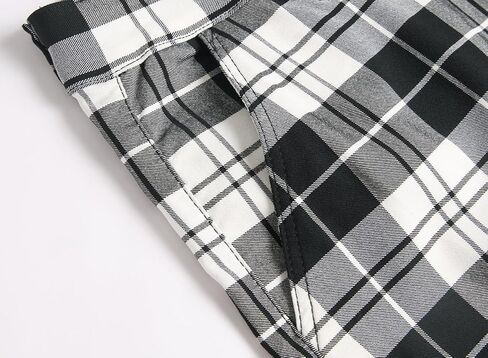 Plaid Shorts Men Classic Regular Fit Plaid Cargo Short Multi-Pocket Outdoor Shorts in Kuwait