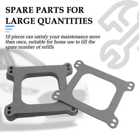 10PCS Carburetor Gasket with Square Opening,4 Barrel Carburetor Gasket Compatible with Carter Holley 4160/4150,Thickness 1/16" Carburetors Gaskets Kit for 4BBL Carburetors in Saudi Arabia