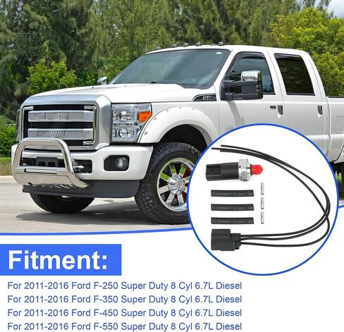 مستشعر ضغط الوقود مع إصلاح الأسلاك متوافق مع 2012-2016 Super Duty Ford 6.7L Diesel BC3Z-9S599-C ، F-250 ، F-350 ، F-450 ، F-550 in Saudi Arabia