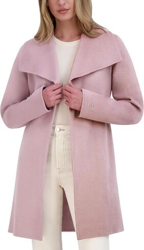 Tahari Ella Women's Wool Blend Double Face Warm Wool Wrap Coat Black Size S in Saudi Arabia