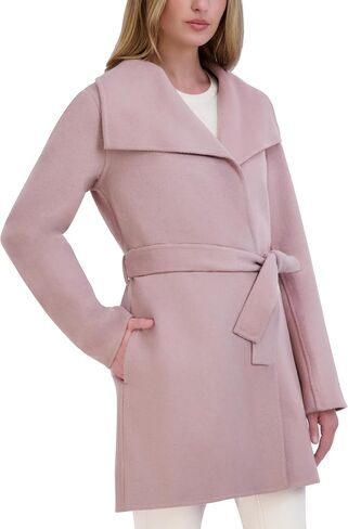 Tahari Ella Women's Wool Blend Double Face Warm Wool Wrap Coat Black Size S in Saudi Arabia