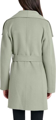 Tahari Ella Women's Wool Blend Double Face Warm Wool Wrap Coat Black Size S in Saudi Arabia