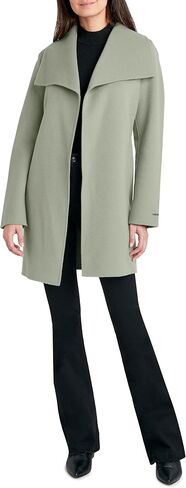 Tahari Ella Women's Wool Blend Double Face Warm Wool Wrap Coat Black Size S in Saudi Arabia