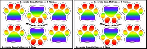 1-3/4 بوصة × 1-3/4 بوصة 6 مغناطيس سيارة صغير، قوس قزح in Kuwait