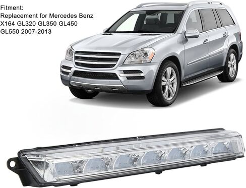 LED DRL Daytime Running Lights, Waterproof Car LED Light Strip DRL Driving Light Fog Lamp Replacement Compatible with X164 GL320 GL350 GL450 GL550 2007‑2013 (Left) in Saudi Arabia