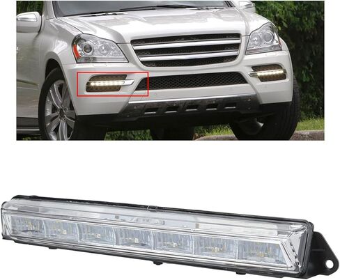 LED DRL Daytime Running Lights, Waterproof Car LED Light Strip DRL Driving Light Fog Lamp Replacement Compatible with X164 GL320 GL350 GL450 GL550 2007‑2013 (Left) in Saudi Arabia