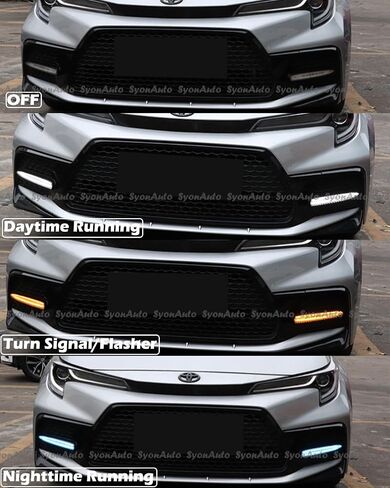 FITS 2020-2024 Toyota Corolla SE XSE Sedan 3 Colors LED DRL Daytime Running Light Fog LAMP KIT in Saudi Arabia
