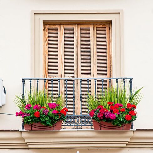 MAQIHAN 10 Artificial Grass Plant Outdoors - Faux Grass Fake Wheat Grass Decor Artificial UV Resistant Outdoor Plants Plastic Grass Outside Weed Plant Artificial Greenery for Porch Decorative in Kuwait