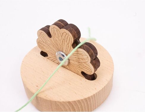 5 Cutting Positions Yarn Cutting Tool Flower Thread Cutter Wooden Tabletop Yarn Cutter Wood Thread Cutting Tools Thread Cutter with Anti-Slip Stand for Sweing (Daisy) in Saudi Arabia