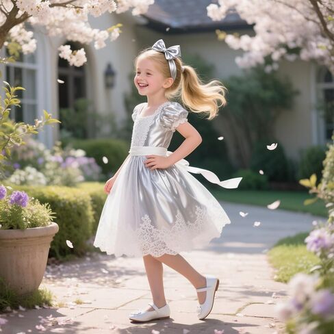 Sparkly Glitter Princess Shoes - Mary Jane Flats for Toddler Girls Fancy Wedding in Kuwait