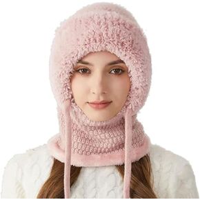 Choosemuc Women's Outdoors Windproof Scarf Hat, 3-in-1 Winter Balaclava for Women, 55cm-60cm Warm Neck Warmer Sets in Kuwait