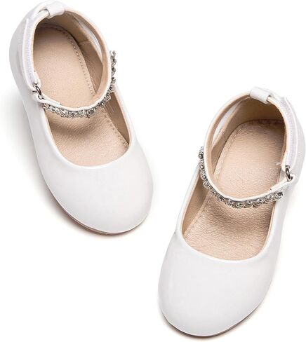 Sparkly Glitter Princess Shoes - Mary Jane Flats for Toddler Girls Fancy Wedding in Kuwait