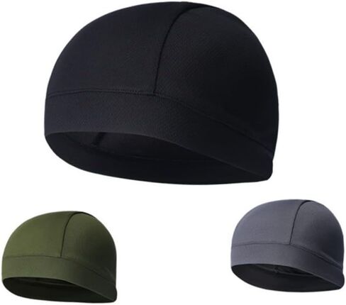 Skull Quick Dry Cycling Beanie High Elasticity Sports Sweat Cap for Men Women Moisture Wicking Headband Liner for Biking Running and Outdoor Activities Dark Gray in Saudi Arabia