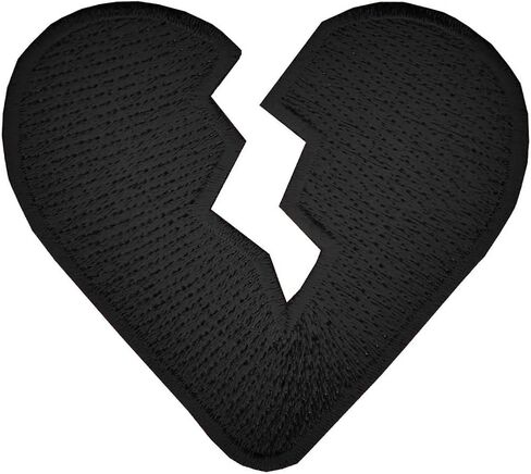 Broken Heart Patch Love Sad Embroidered Iron On in Saudi Arabia