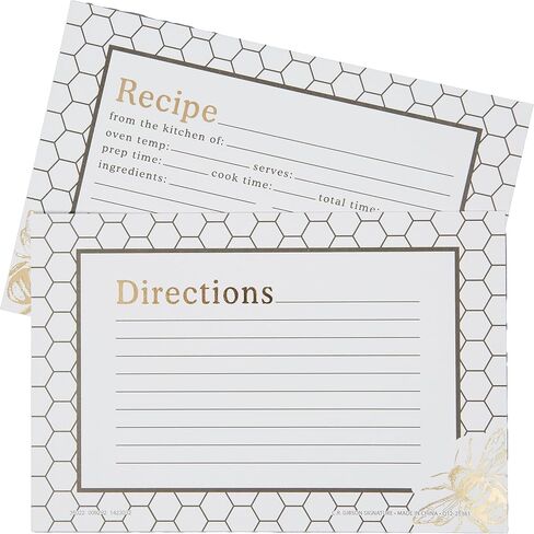C.R. Gibson Baby Blue and White Polka Dot Blank Recipe Cards, 40pc, 4'' W x 6'' L in Saudi Arabia