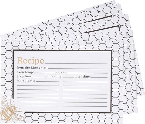 C.R. Gibson Baby Blue and White Polka Dot Blank Recipe Cards, 40pc, 4'' W x 6'' L in Saudi Arabia