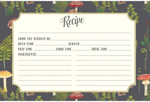 C.R. Gibson Baby Blue and White Polka Dot Blank Recipe Cards, 40pc, 4'' W x 6'' L in Saudi Arabia
