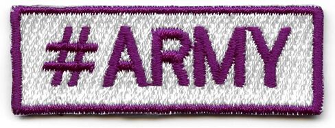 #Army Patch Kpop Fan Hashtag Embroidered Iron On in Saudi Arabia