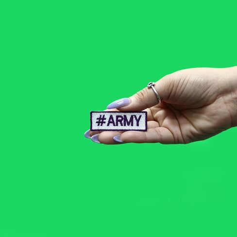 #Army Patch Kpop Fan Hashtag Embroidered Iron On in Saudi Arabia