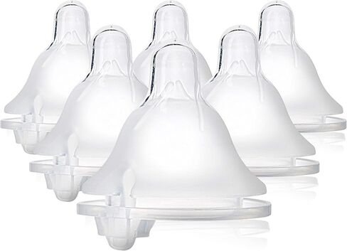 Evenflo Feeding Balance Plus Wide Neck Nipples for The Balance Plus Wide Neck Baby Bottles - Helps Reduce Colic - Fast Flow/X-Cut, 8 Months and Up (Pack of 2) in Saudi Arabia