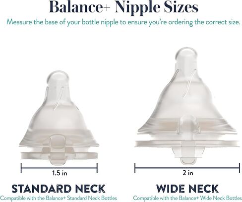 Evenflo Feeding Balance Plus Wide Neck Nipples for The Balance Plus Wide Neck Baby Bottles - Helps Reduce Colic - Fast Flow/X-Cut, 8 Months and Up (Pack of 2) in Saudi Arabia