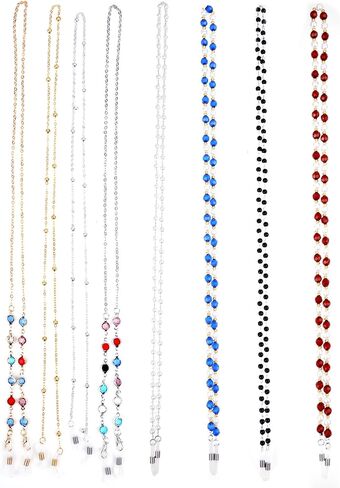 8 Pieces Eyeglass Strap, Various Styles Eyeglass Holder Chain, Eyeglass Cord Lanyard, Eyewear Retainer in Saudi Arabia