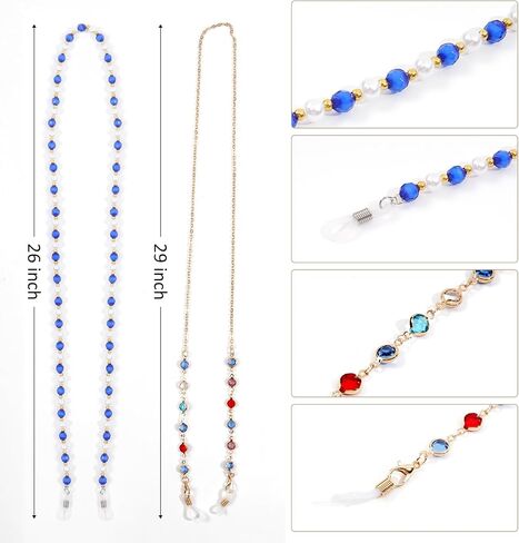 8 Pieces Eyeglass Strap, Various Styles Eyeglass Holder Chain, Eyeglass Cord Lanyard, Eyewear Retainer in Saudi Arabia